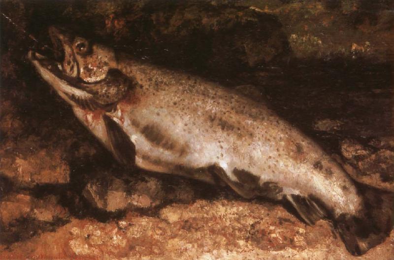 Gustave Courbet Trout oil painting image